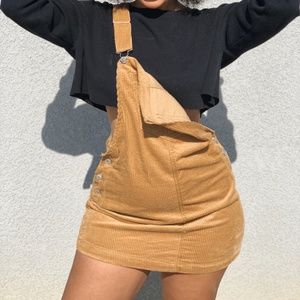 Corduroy Mini Overall Skirt